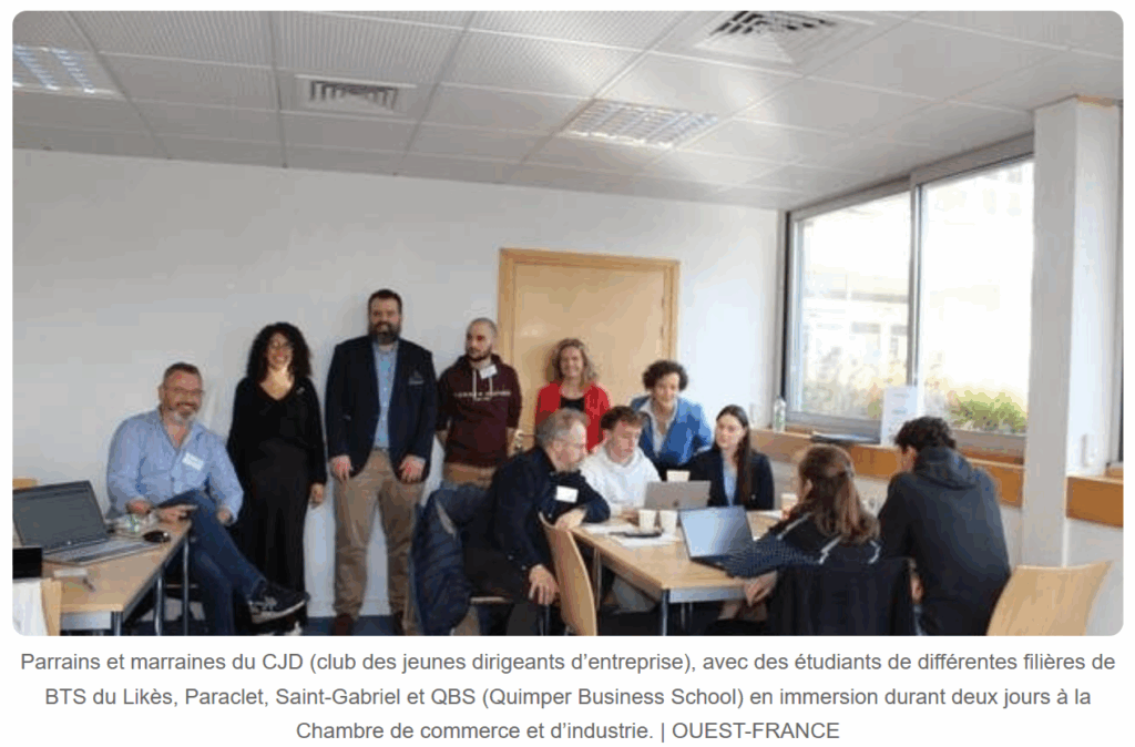 Article Ouest france pour Cjd sud bretagne et ipaje serious game