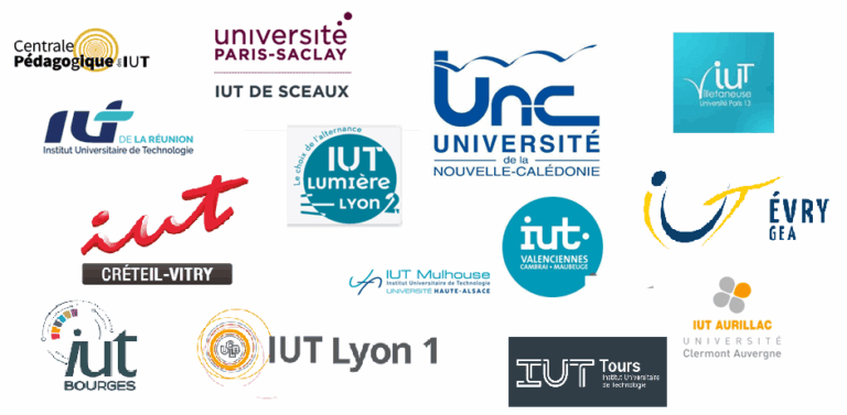 Logo Iut GEA et la centrale pédagogique des IUT ipaje serious game
